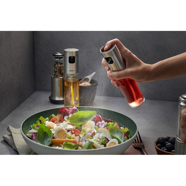 Pulvérisateur de vinaigre et d'huile Neva 2 pièces en verre et acier - GEFU
