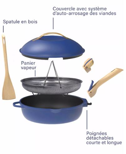 LA FABULEUSE - Sauteuse 8 en 1 - BLEU GM - Cookut