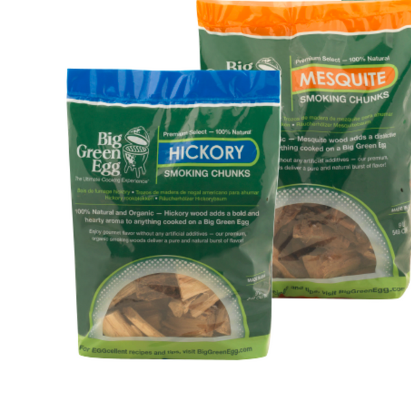 Morceaux de bois de Hickory ou Mesquite  - Big Green Egg