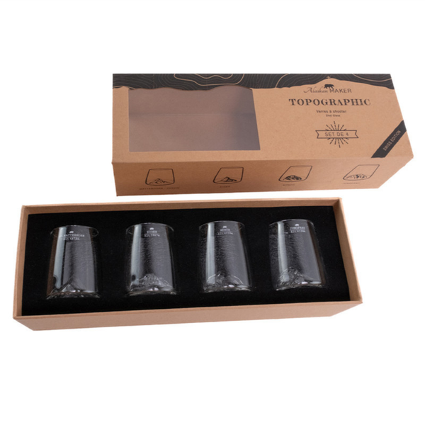Coffret de 4 shooters TOPOGRAPHIC - Alaskan Maker