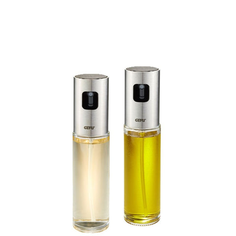 Pulvérisateur de vinaigre et d'huile Neva 2 pièces en verre et acier - GEFU