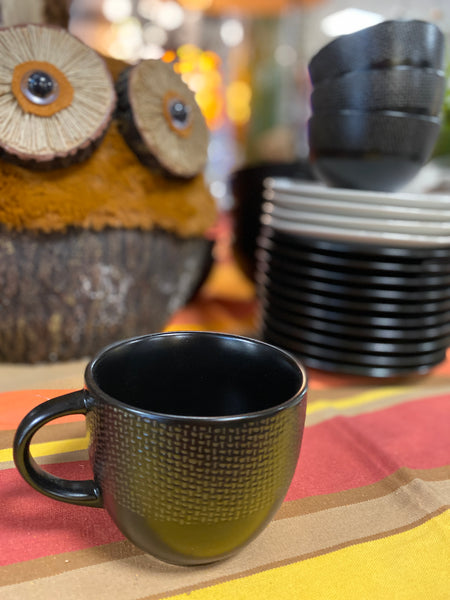 Petite tasse à café et sous-coupe - Vesuvio