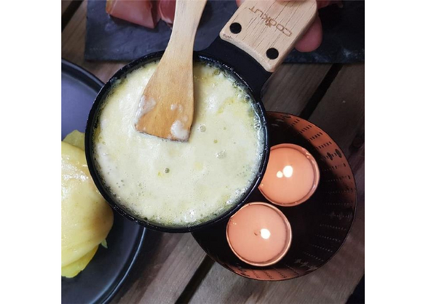 Coffret duo, appareils individuels à raclette à la bougie - origami ou vache