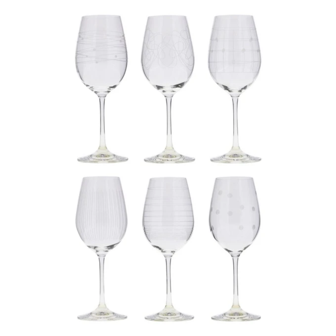 Coffret de 6 verres sur pied - Graphik, Table Passion